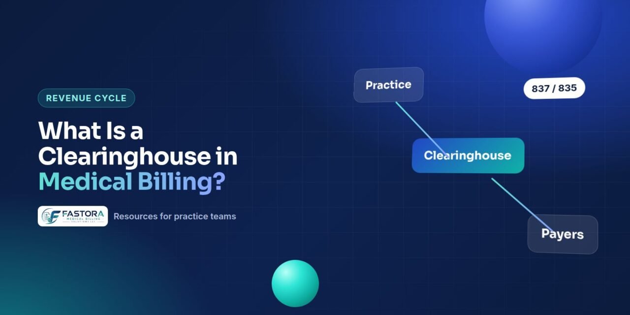 Illustration for the Fastora guide: What Is a Clearinghouse in Medical Billing?