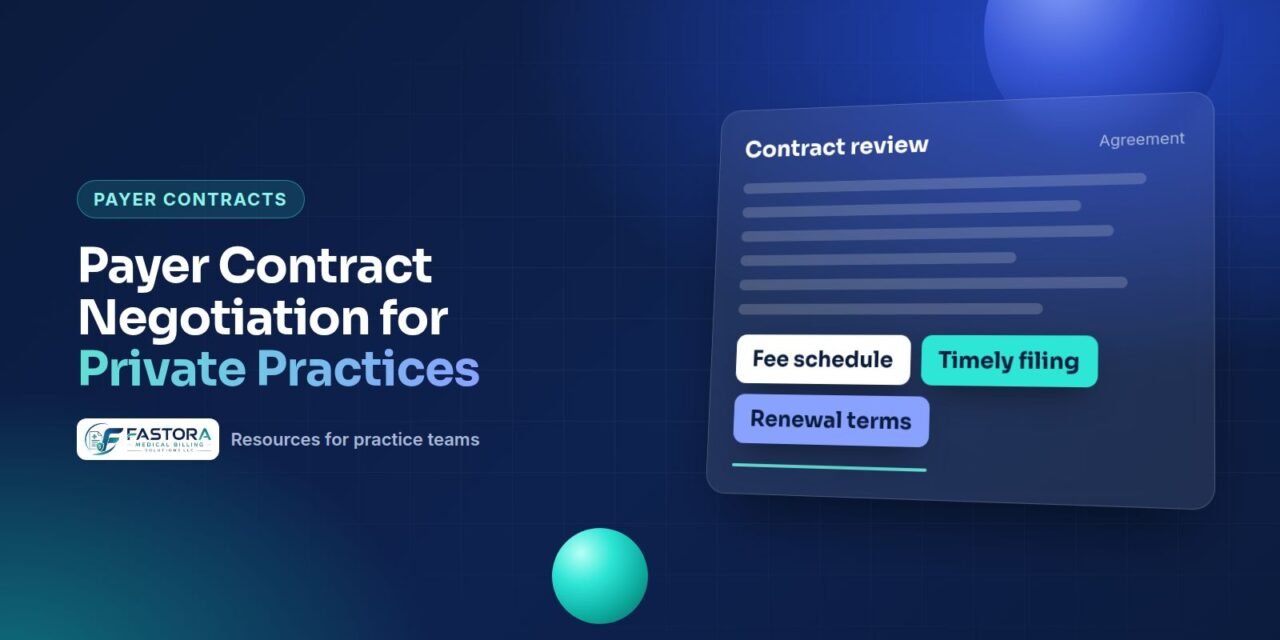 Illustration for the Fastora guide: Payer Contract Negotiation for Private Practices