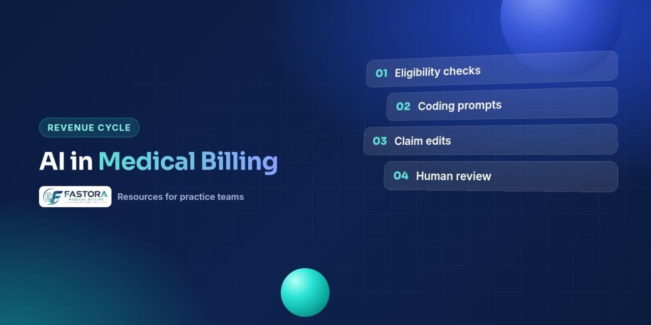 Illustration for the Fastora guide: AI in Medical Billing: What Actually Works in 2026