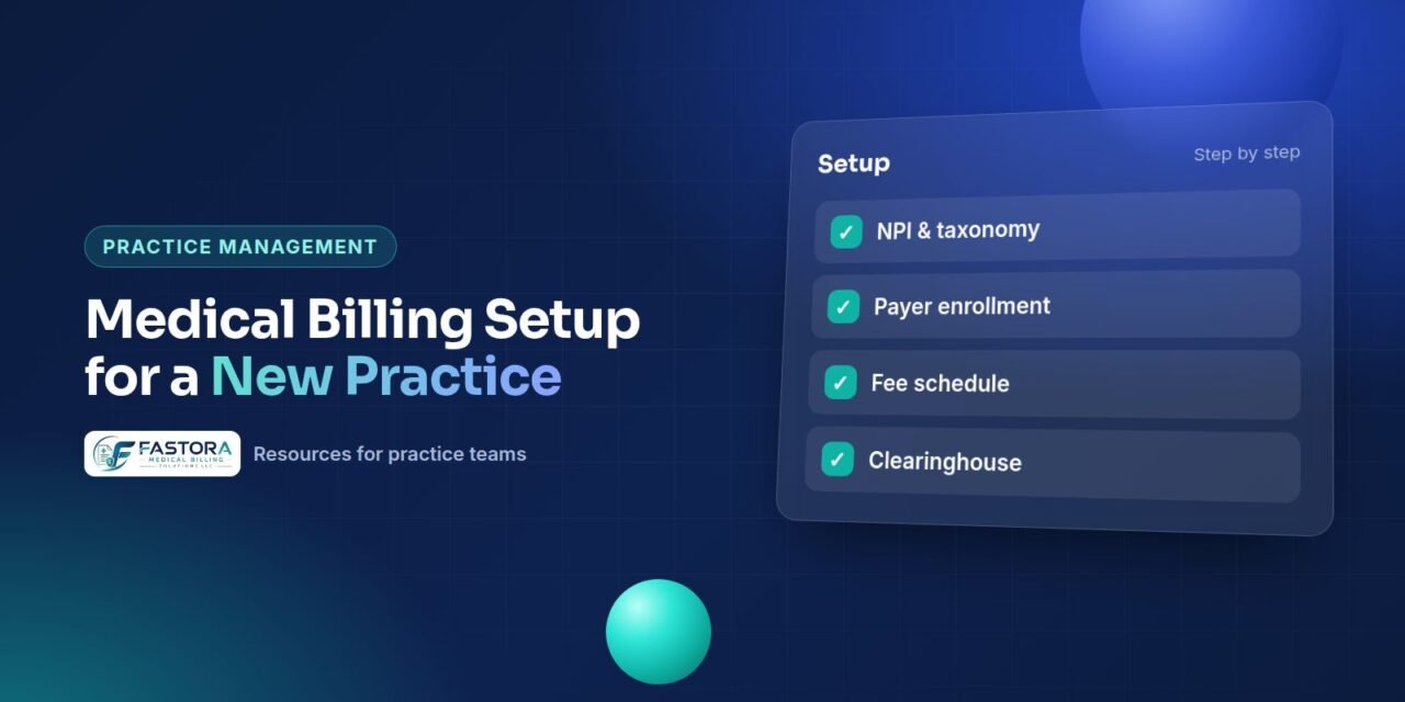 Illustration for the Fastora guide: Medical Billing Setup for a New Practice
