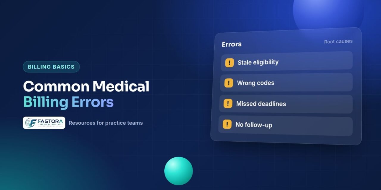 Illustration for the Fastora guide: Common Medical Billing Errors