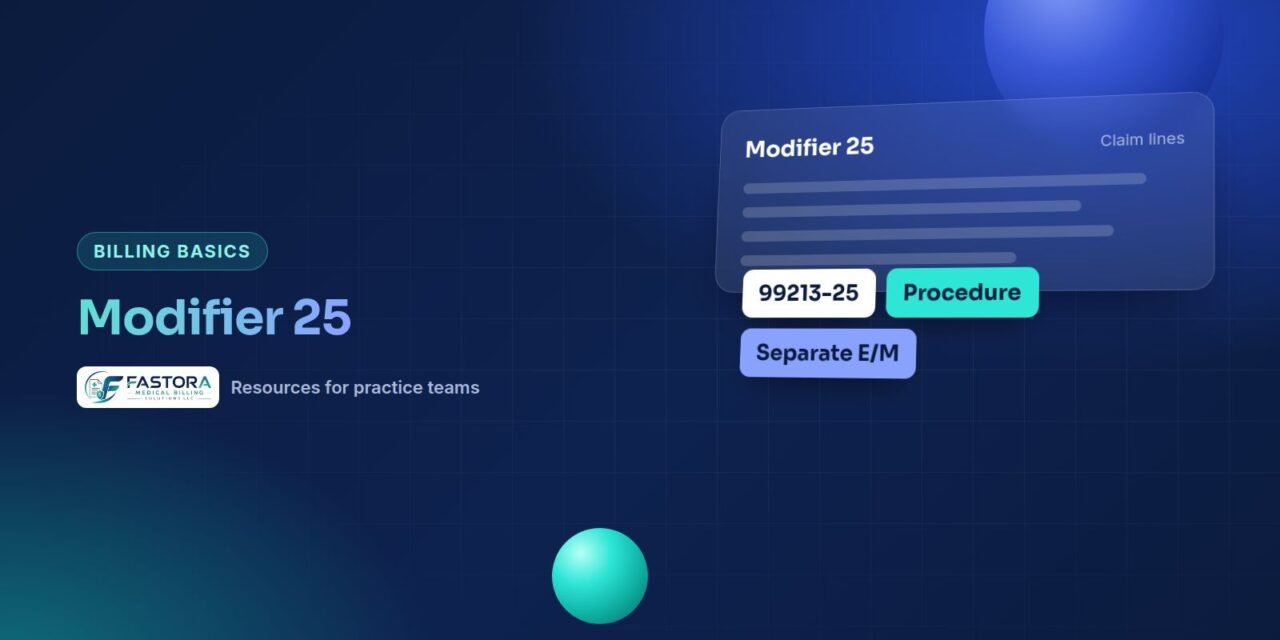 Illustration for the Fastora guide: Modifier 25: When and How to Use It