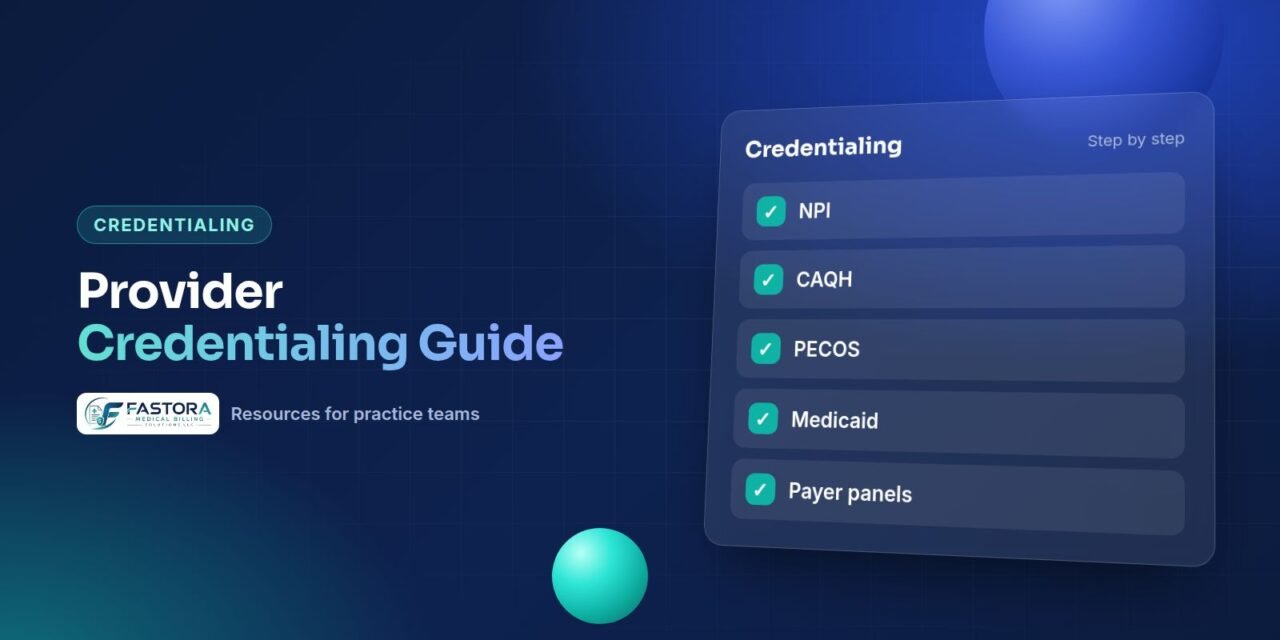 Illustration for the Fastora guide: Provider Credentialing Guide
