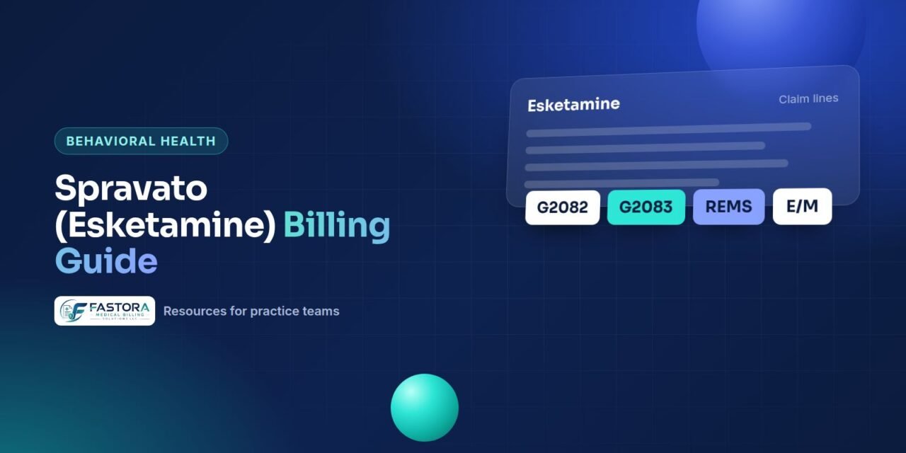 Illustration for the Fastora guide: Spravato (Esketamine) Billing Guide