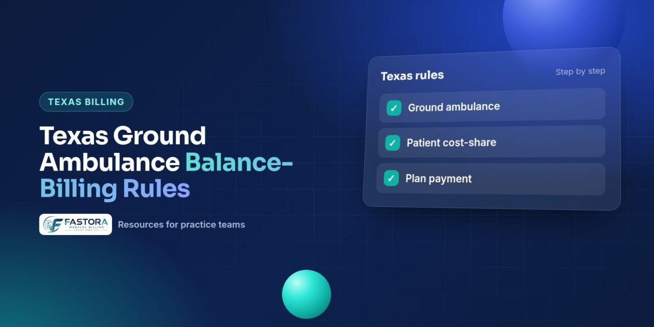 Illustration for the Fastora guide: Texas Ground Ambulance Balance-Billing Rules